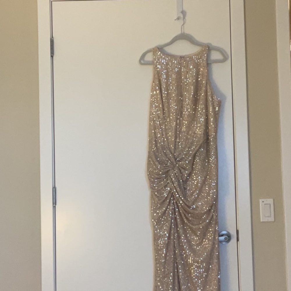 Ieena for Macduggal Sequin Maxi Gown